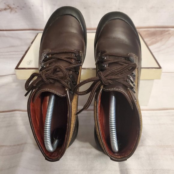 Coach Dyanne Leather Ankle Boot, 7.5, Brown/Tan - Picture 1 of 10